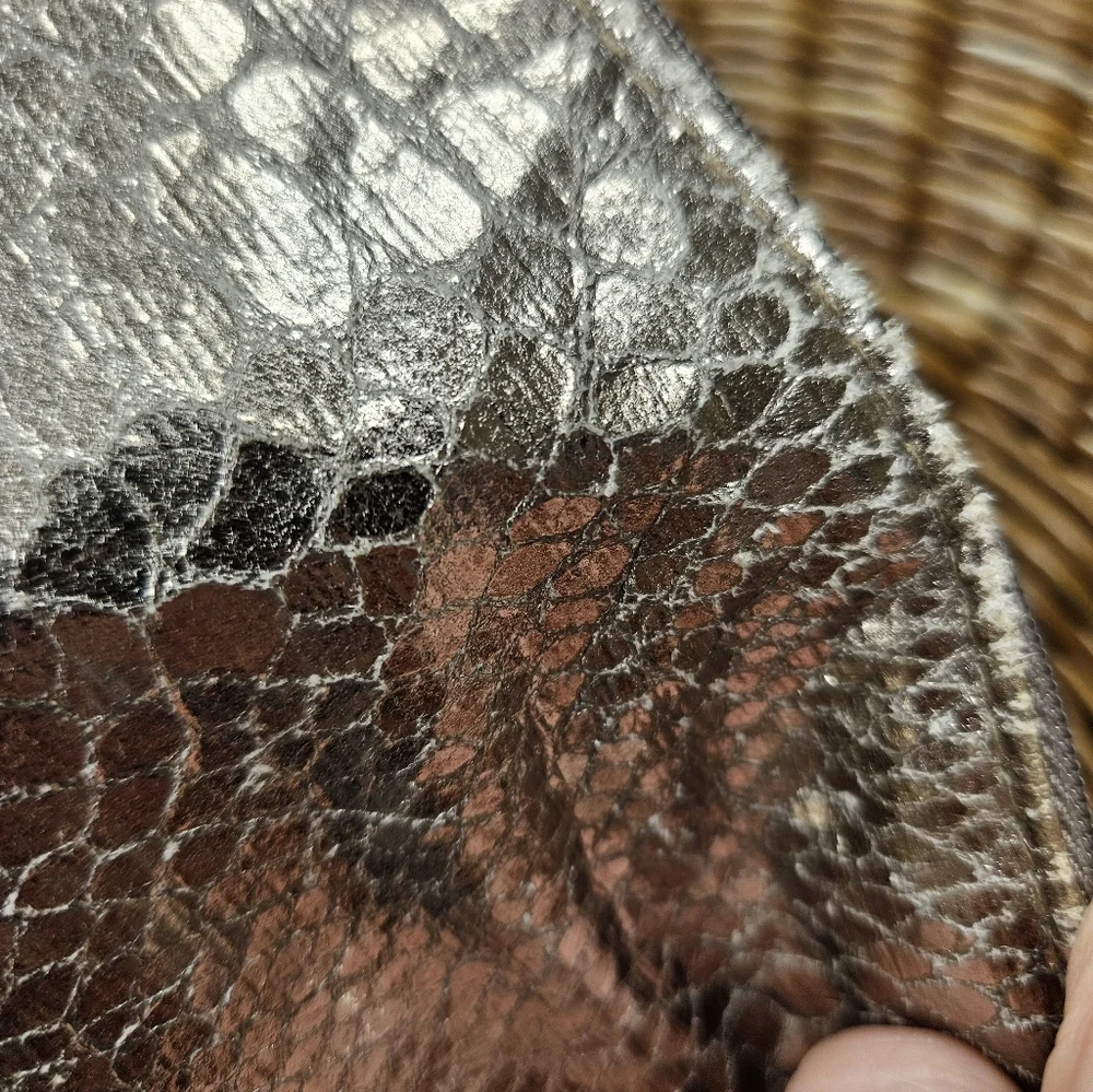 Jimmy Choo Parfums Bag Crackle Silver Zip Travel